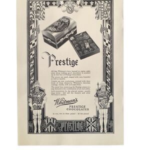 Vintage 1930 Whitman’s Prestige Chocolates Ad Advertisment